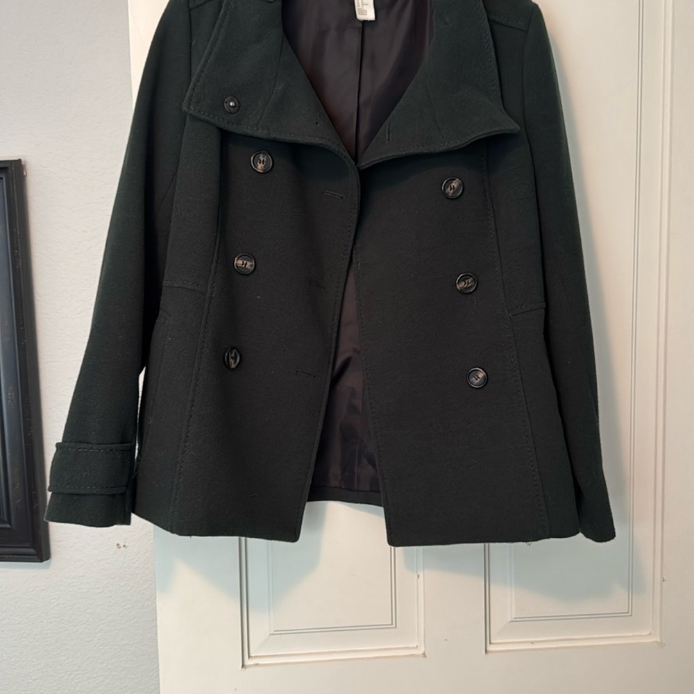 Women's dark green Double-Breasted Jacket